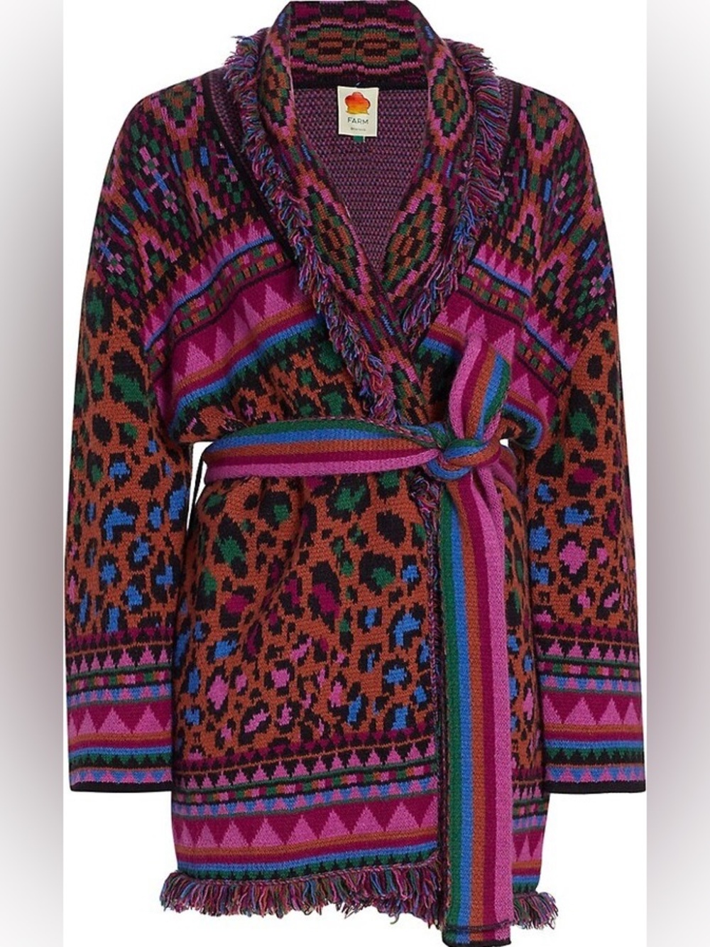 Farm Rio Ainika Tapestry Cardigan Sz. L - Picture 8 of 9